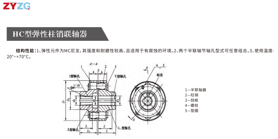 HC型弹性柱销(xiao)联轴器